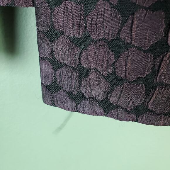 IC By Connie K Womens Purple Trumpet Sleeve Two Toned Jacket Size Medium 2044J - Picture 4 of 8